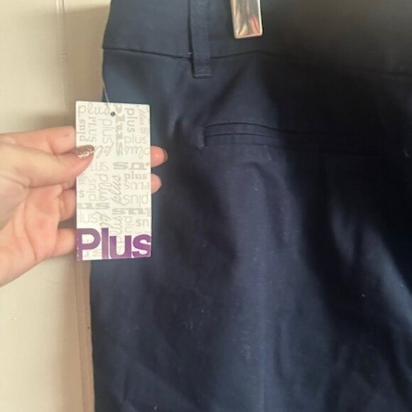 BNWT J. CREW shorts, Size 16, Plus size, 5" Stretch Navy blue Chino Shorts - Picture 4 of 7